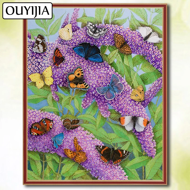 

OUYIJIA 5D DIY Diamond Painting Full Square Animal Flower Bird Butterfly Mosaic Embroidery Diamond Picture Of Rhinestones Sale