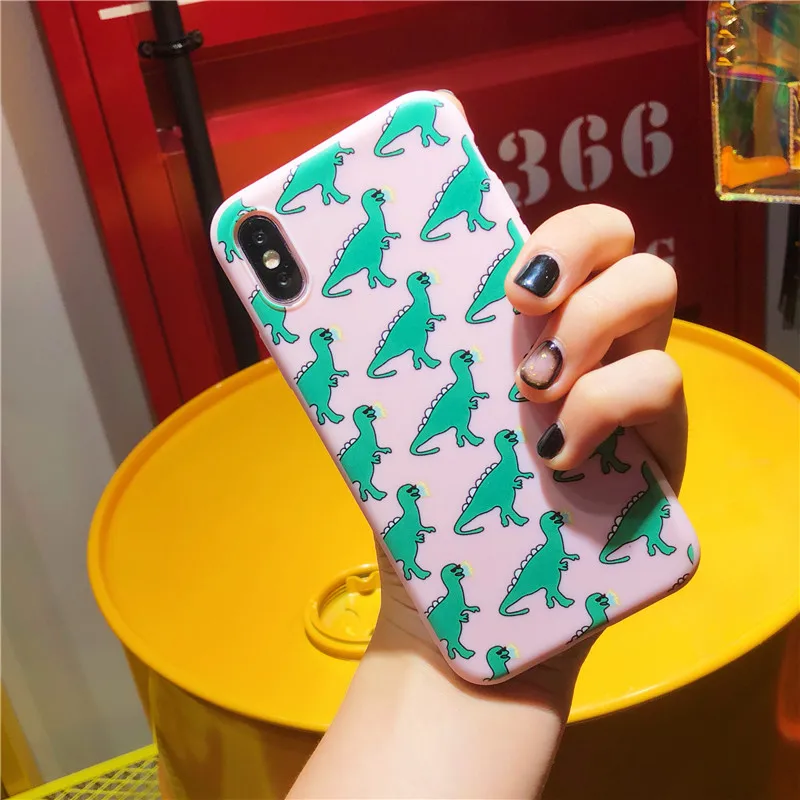 Cute Dinosaur Patterned Phone Case For iphone 6 6S 7 8