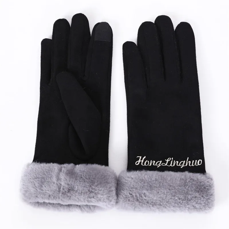  Womens Fashion Winter Solid Full Finger Hand Outdoor Sport Warm Gloves Mitten guantes eldiven handschoenen 40FE2112
