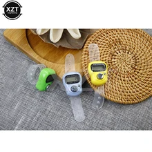 5 цифр цифровой ЖК-дисплей Электронный Гольф палец ручной кольцо Вязание Ряд Tally счетчик TALLY шагомер случайный цвет кликер