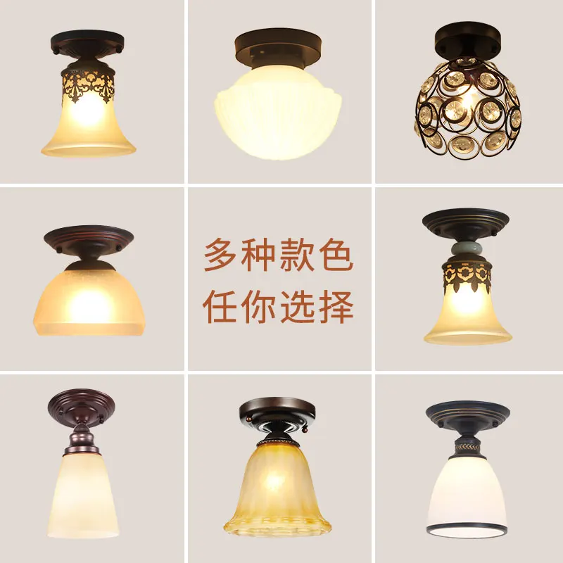 

Nordic style triangle black ceiling light with E27 bulb iron foyer bed room study corridor ceiling lighting fixtures