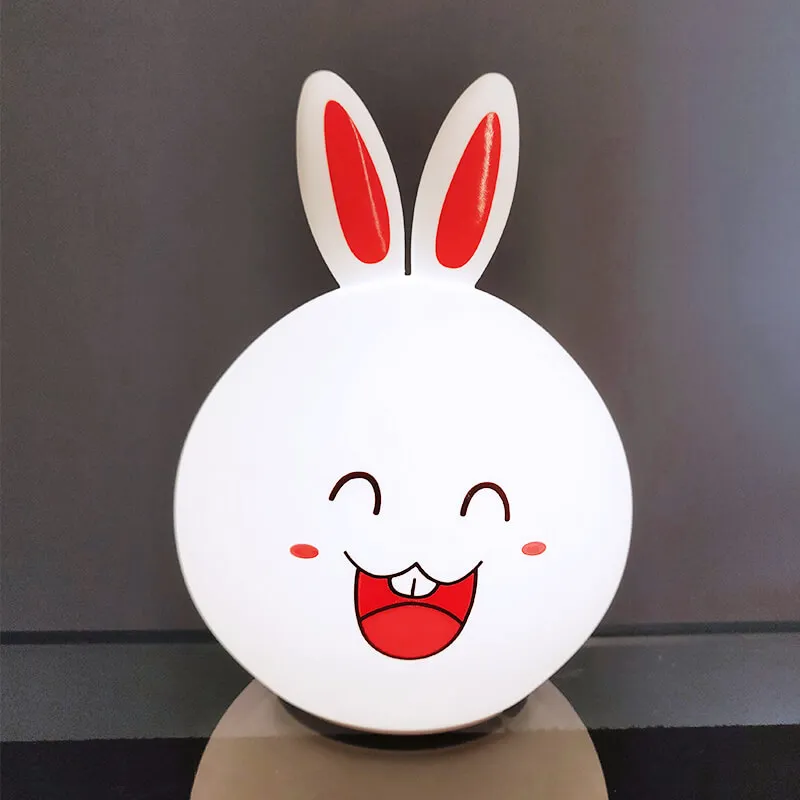 

New Style Rabbit LED Lamp Night Light Dimmable Touch Sensor Tap Control Multicolor Bunny For Children Baby Kids Bedside Lamp