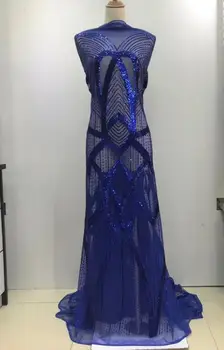 

Graceful JIANXI.C-11212 French tulle embroidery lace fabric african sequins net lace textile for party dress