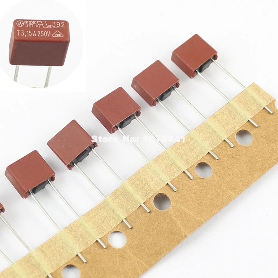 100 Pcs Per Lot Littelfuse 392 Series TE5 Slow Blow Time Lag Radial