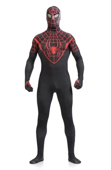 

Spiderman costume 3D Printing spider-man costumes cosplay black red spandex zentai suit