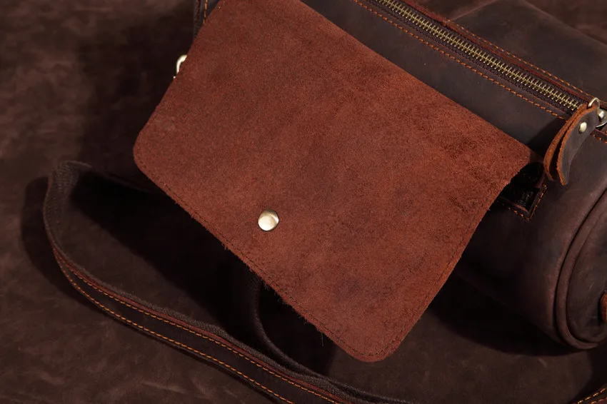 Crazy horse Leather bag-16