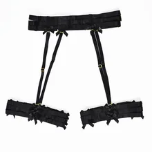 Горячая Подвязки Пояс ноги кольцо жгут чулок для чулок панк готика жгут Харадзюку черный спандекс невесты подвязки пояса