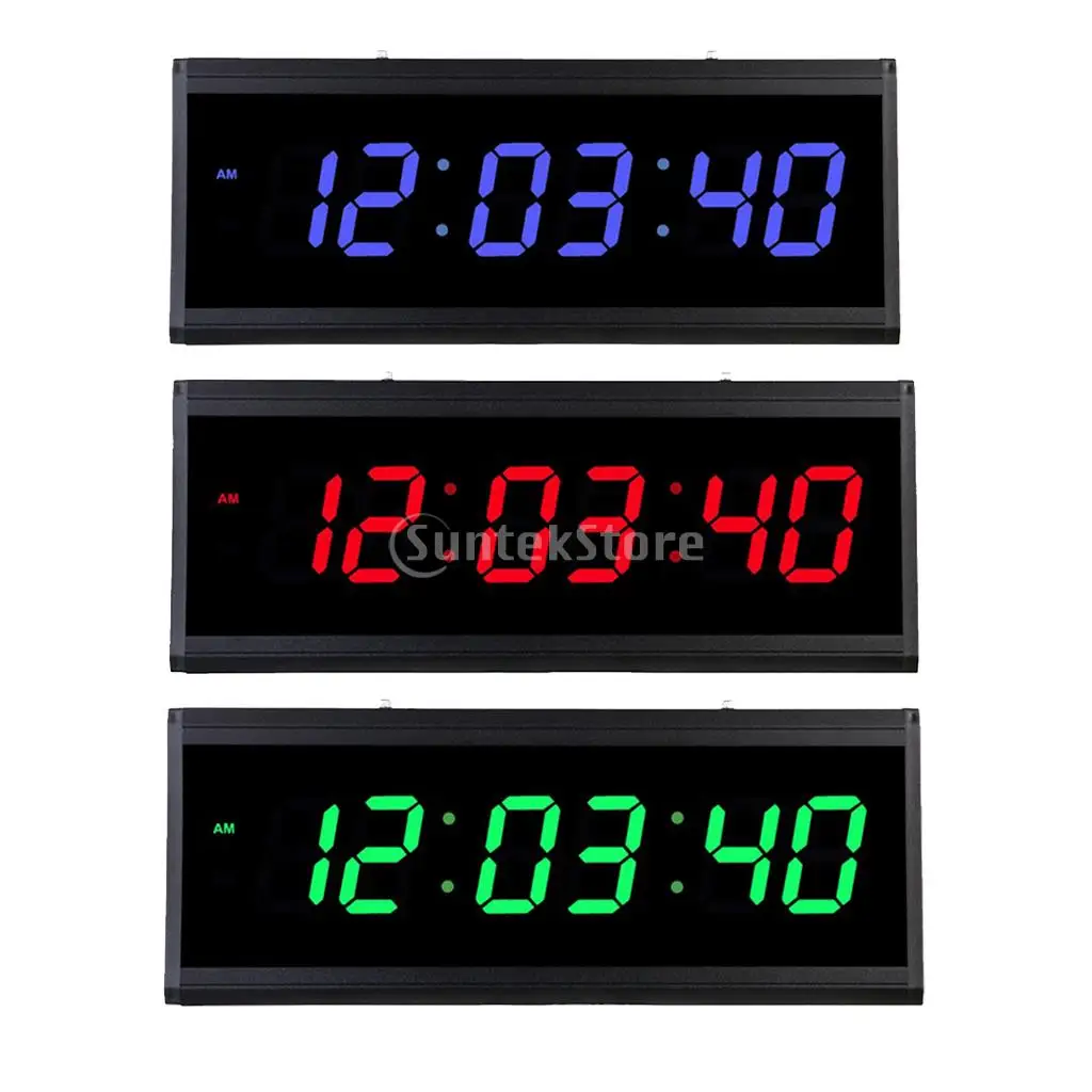 

Office Supplies Electronic Extra Big Screen LED Office Wall Clock 24H Projection Clocks Time Watch EU Plug