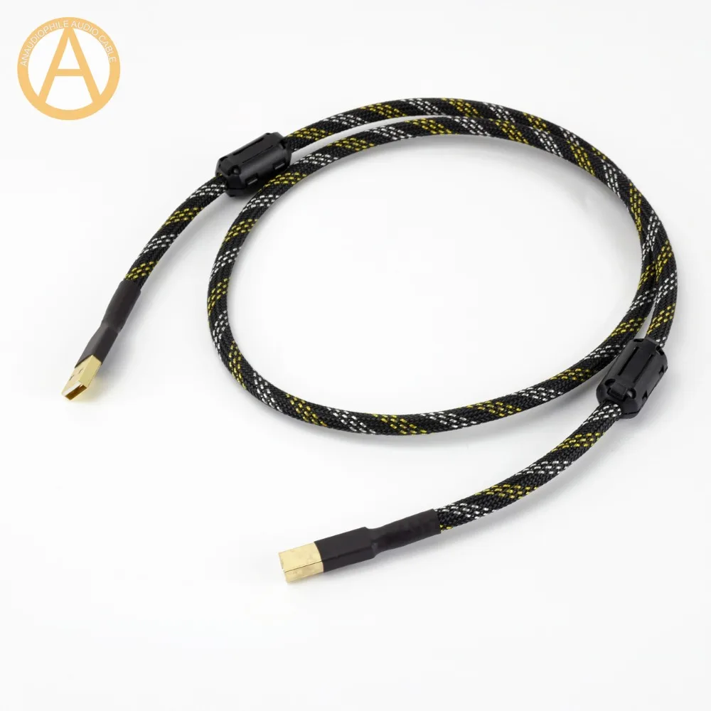 USB кабель ANAUDIOPHILE Hi Fi 4N OFC Type A B для передачи данных аудио видео DAC ПК|Кабели USB| |