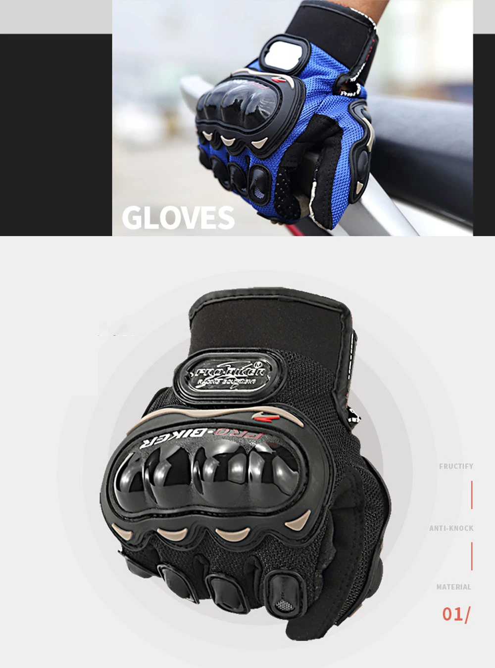 Рыцарские бездорожья полный палец перчатки гоночные защитные перчатки устойчивые к падению дышащие Мотоциклетные Перчатки