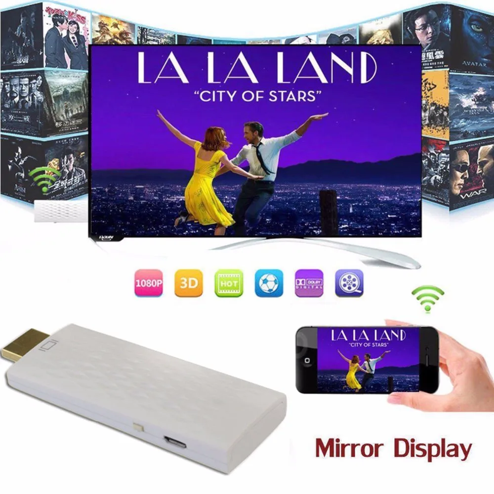 SOONHUA беспроводной WiFi Дисплей донгл ТВ адаптер Miracast DLNA Airplay режимы 1080P приемник HDMI tv Stick Android зеркальный дисплей