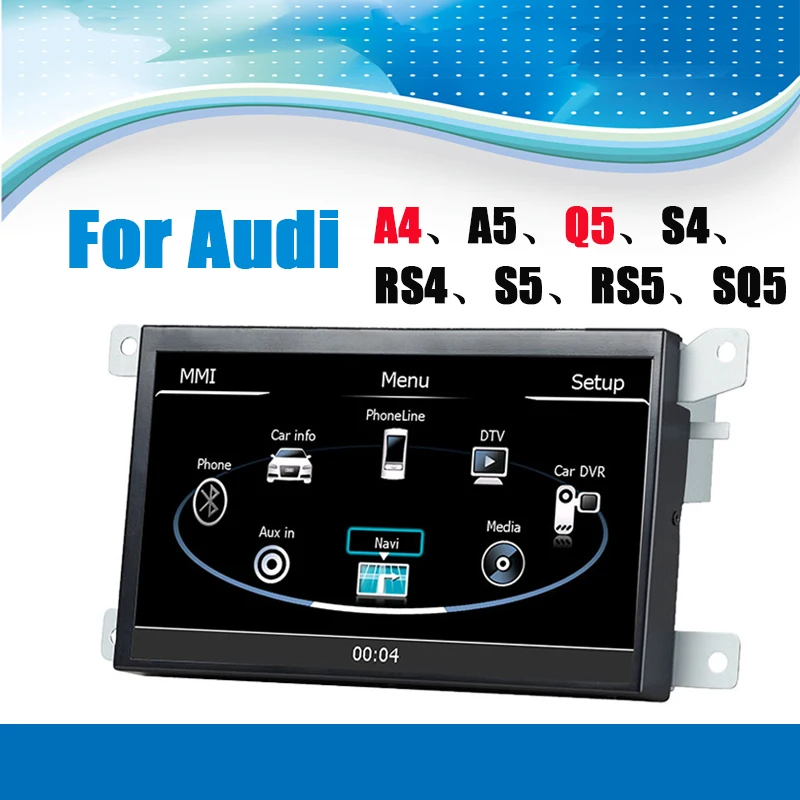 For Audi A4 Car GPS Navigation System Audio Player Video System with