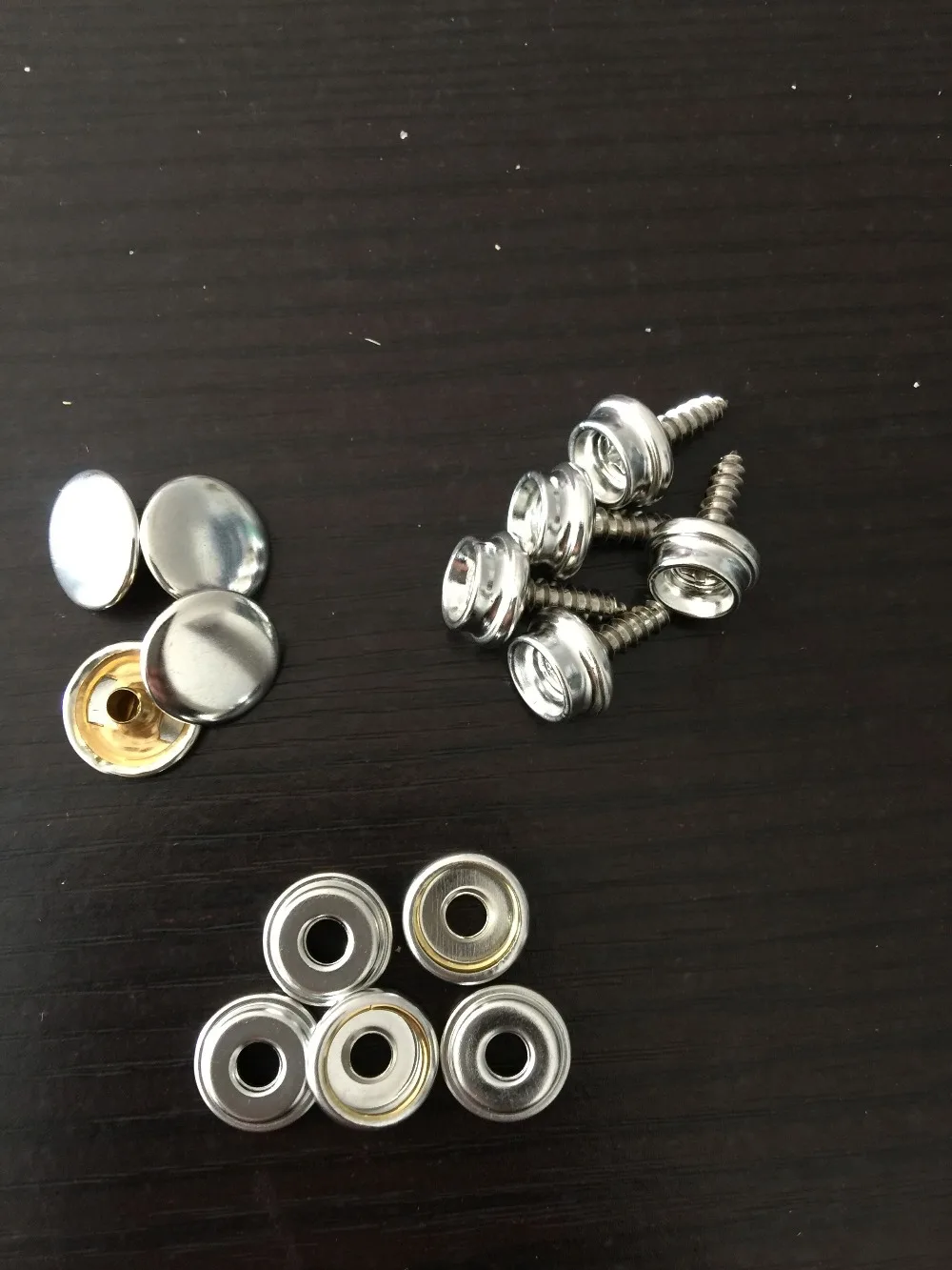 

100 Set PRYM 15mm YACHT CARAVAN SNAP FASTENERS WITH SCREWS PRESS STUDS BUTTON 3 PART