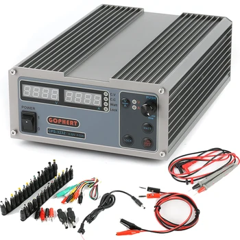 

CPS-3232 High Efficiency Compact Adjustable Digital DC Power Supply 32V 32A OVP/OCP/OTP Laboratory Power Supply+DC Jack Set