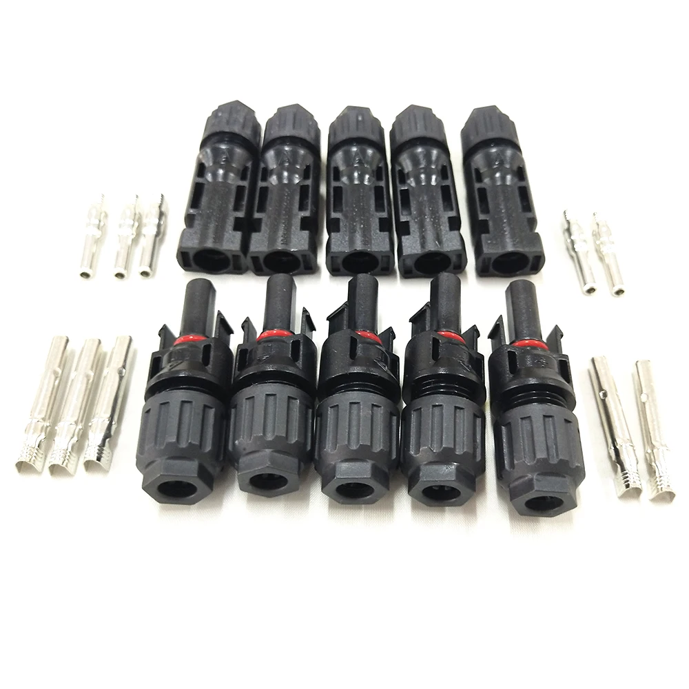 MAYLAR 5Pairs x MC4 Connector male and female MC4 Waterproof Solar