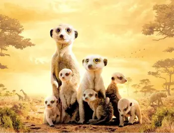 

3D DIY Diamond Painting Cross Stitch "Meerkat family" Needlework Crystal Diamond Embroidery sale Full Diamond Mosaic Decorative