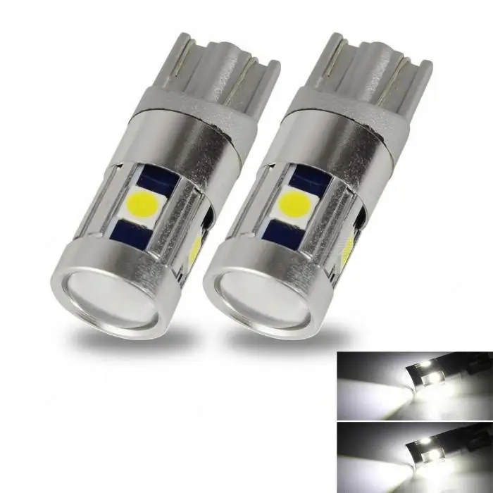 

T10 led 3030 5-SMD W5W 168 194 5W Cold White Light LED Indicator Lamps dc/12-24V (2 PCS)