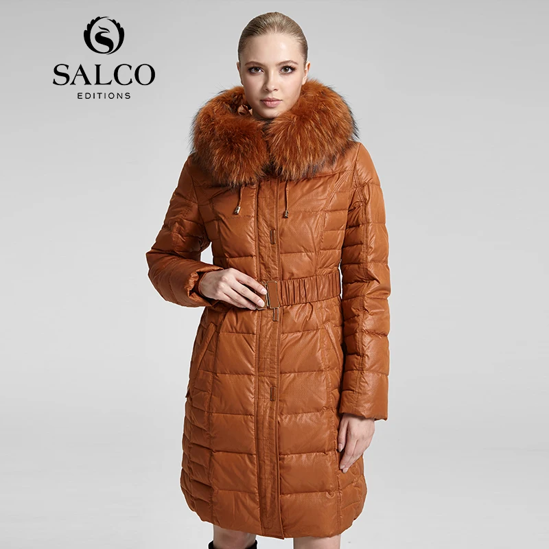 

SALCO Free shipping In 2016 the new raccoon wool ms Russia's monopoly in the long hooded down jacket coat
