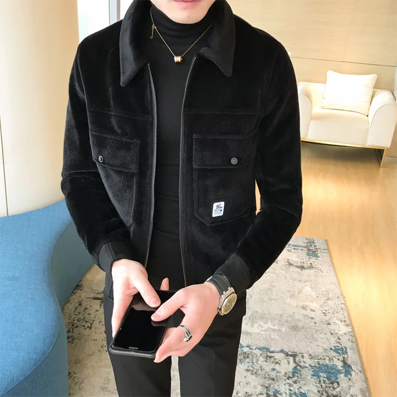 Winter Coats Mens Bomber Jackets Black Chaqueta Hombre