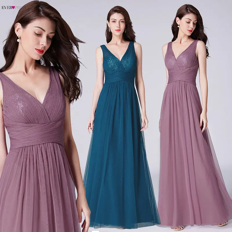 

Navy Blue Prom Dresses Long Ever Pretty A-line V-neck Elegant Vestido Largo De Fiesta vestido de fiesta 2019 largo Party Gowns