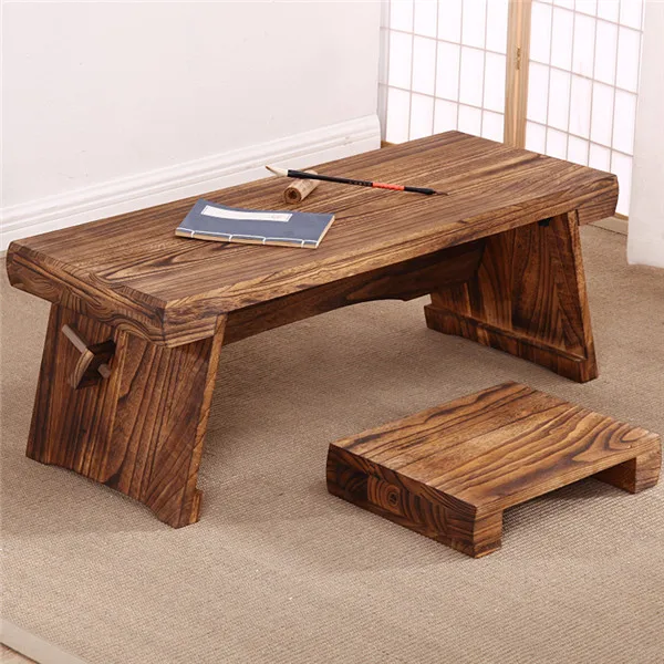 Japanese Style Low Tea Table with a Bench Simply Side Tables