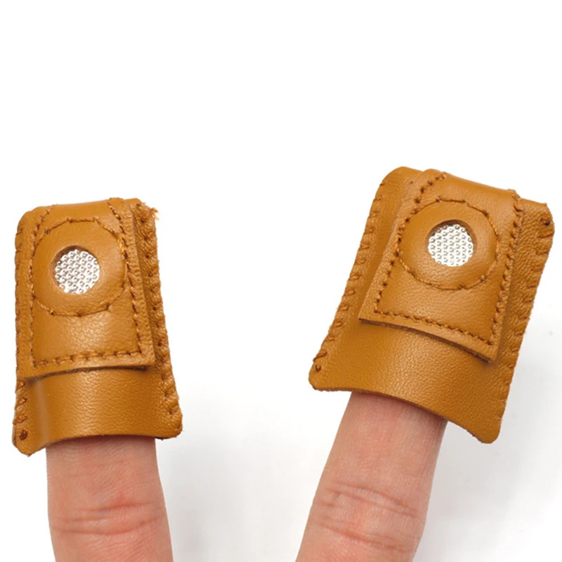 

1Pcs Leather Finger Thimble Set Sewing Tools 2 Size Creative Finger Product Home DIY Embroidery Sewing Knitting Accessories