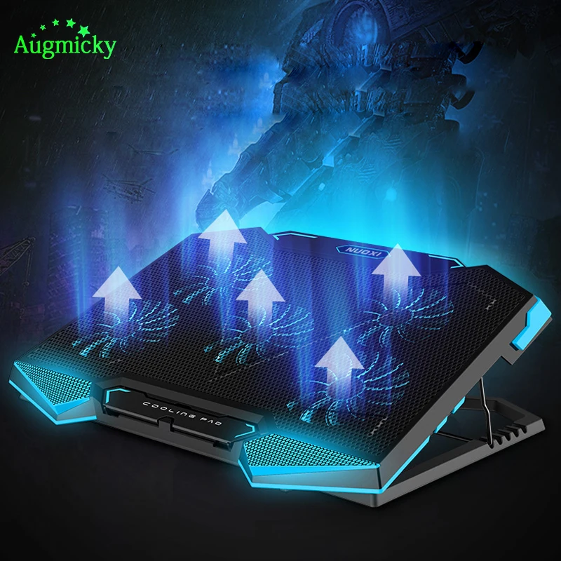 2018 New Notebook PC Cooler Laptop Cooling Pad Stand Air Cooled 5 Fans USB Ergonomics Adjustable Holder for 12-17 inch Laptop 2018 New Notebook PC Cooler Laptop Cooling Pad Stand Air Cooled 5 Fans USB Ergonomics Adjustable Holder for 12-17 inch Laptop