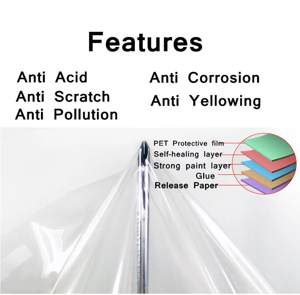 SUNICE высокая глянцевая релиз PPF краска ing Защитные пленки Анти-желтый самоклеющиеся самовосhealing вающиеся краски автомобиля мотоцикла ТПУ 2 м