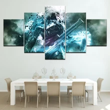 Metal Gear Rising: Revengeance HD game Wallpapers 5 Panels modern Modular Poster art Canvas painting for Living Room Home Decor видеоигра для xbox 360 metal gear rising revengeance