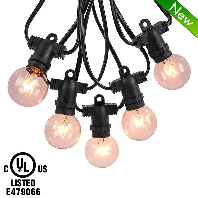 

25 Lights G40 Tungsten Light with E14 Base Decorative Light String Courtyard Indoor and Outdoor Light String Outdoor Waterproof