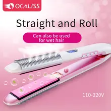 Высококачественный выпрямитель для волос, Розовый Керамический выпрямитель, гофрированный щипцы для завивки, инструменты для укладки волос