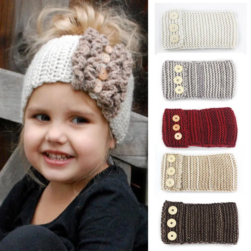 Knot Headband Winter Crochet Newborn Head wrap ear Warmer Knitted Bow