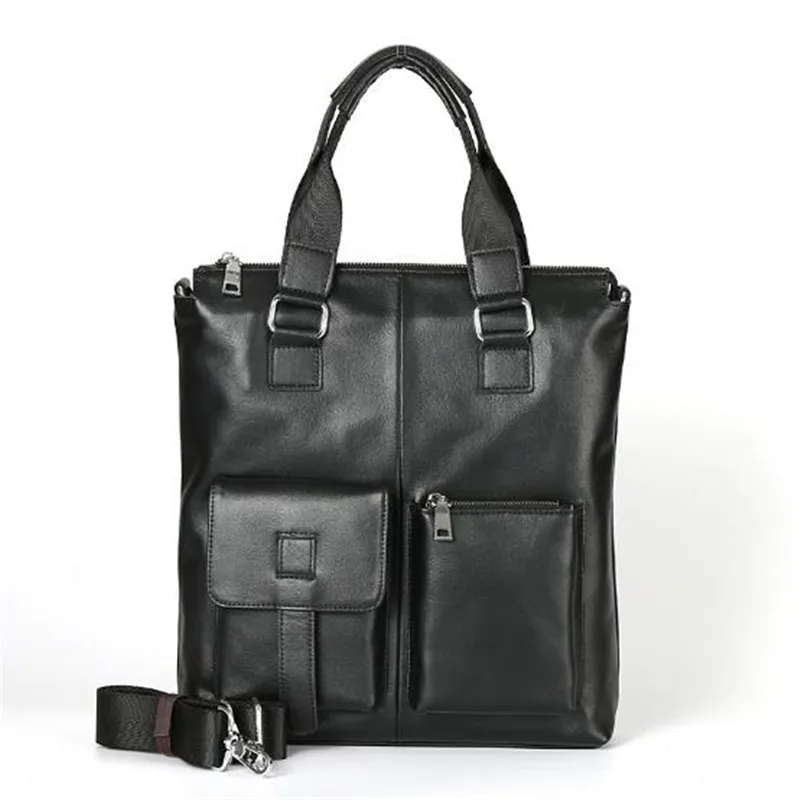 BJYL мужская сумка в вертикальном стиле, деловая мужская сумка с Т-образным слоем из воловьей кожи, портативная мужская сумка через плечо из натуральной кожи