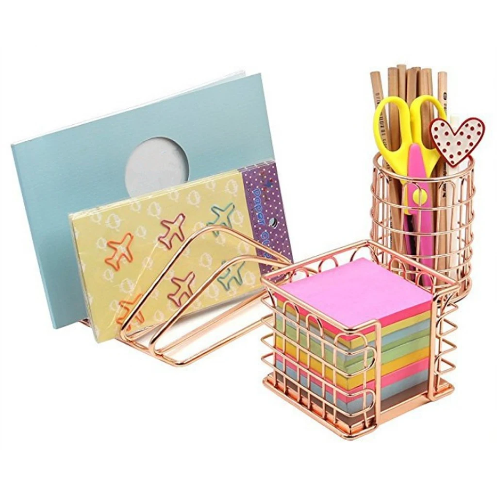 Creative Iron Office Desk File Sorter Letter Folder Holder Organizer Rack