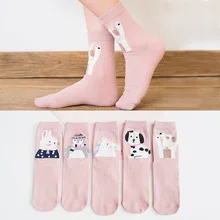 10 пар Женские теплые носки леди сладкий розовый трехмерный мультфильм животных в 200 иглы хлопок женщина