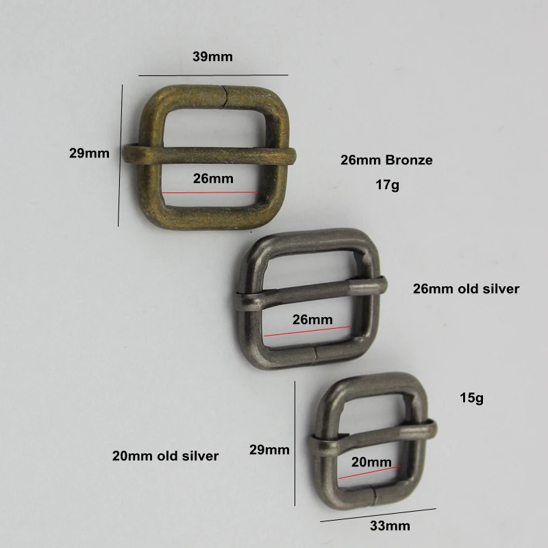 10-50 шт Старый Серебряный цвет слайдер Пряжка, самодельный ремень лента рулон пряжки ремень регулировочные пряжки