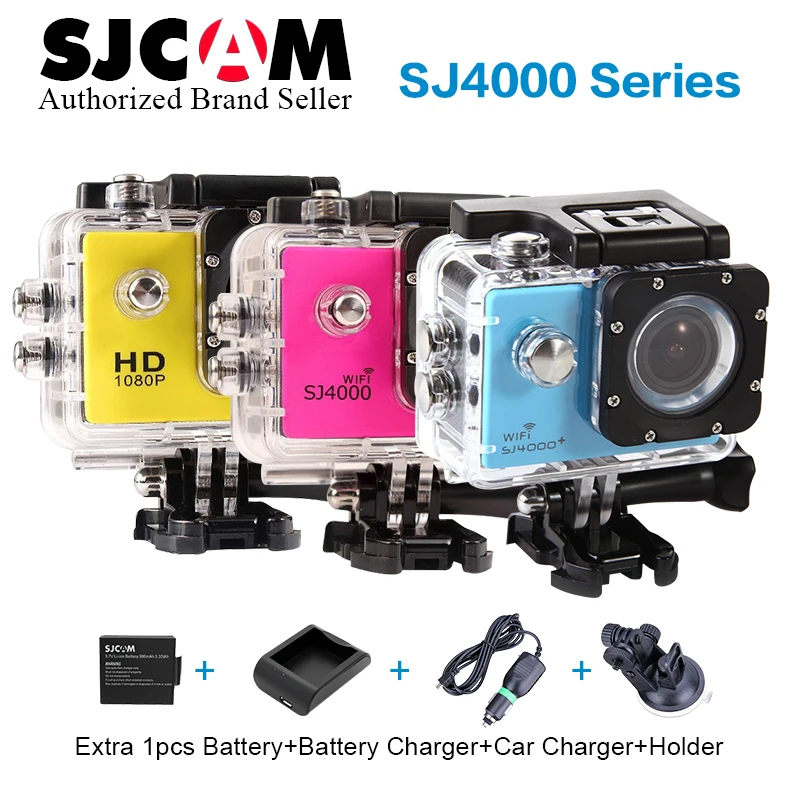 2016 Hot ! SJCAM SJ4000 Series SJ4000 \ SJ4000 WiFi \ SJ4000 Plus WiFi 2K Camera For Sport Action+Extra Battery+Battery Charger