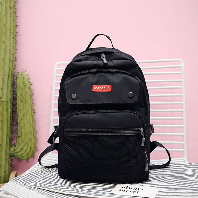 2017 Women Backpacks For Teenage Girls Youth Trend Schoolbag Student Bag Menghuo BRAND Nylon Waterproof Laptop Backpack Mochilas (50)