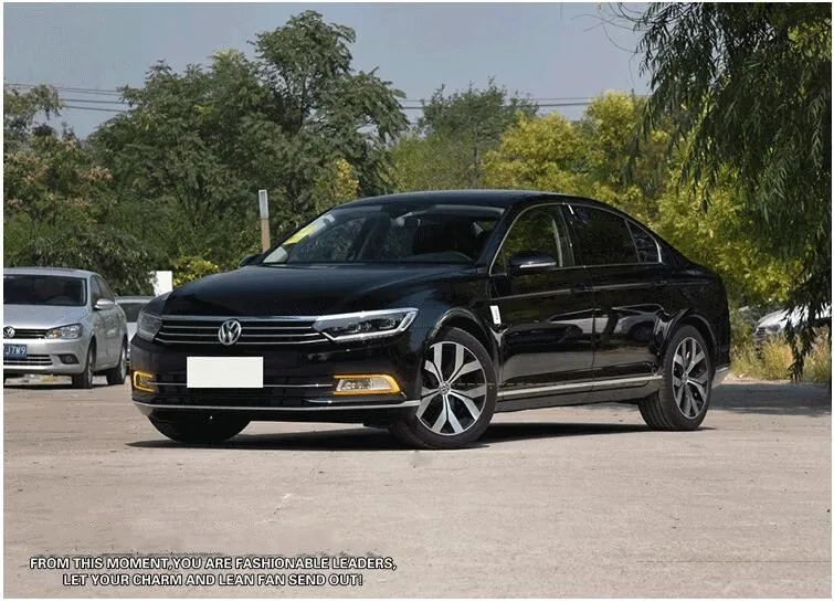 EOsuns led drl Дневной ходовой светильник для Volkswagen Passat b8 с движущимися желтыми поворотниками и синим ночным ходовым светильник