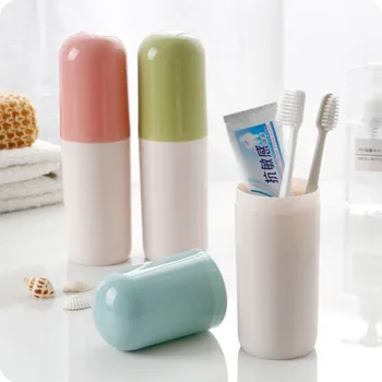 

Portable plastic toothbrush cup Travel mug cup brushing tooth storage box Household washing cup toothbrush box
