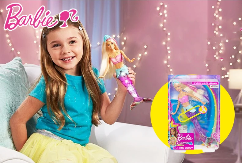 Оригинальная кукла Барби Dreamtopia блестящие огни Sirend Brillante кукла принцесса-Русалка Лучший подарок на день рождения для девочки GFL82