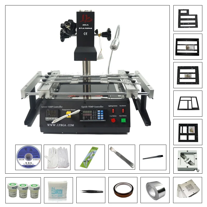 Infrared SMD Bga Rework Station LY IR6500 solder machine with 80MM 90MM