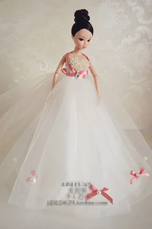 Автономный дизайн, подарки ручной работы для девочек, аксессуары для кукол, вечерний костюм, свадебное платье, одежда для BB Doll BBI00508 - Цвет: a dress for kurhn