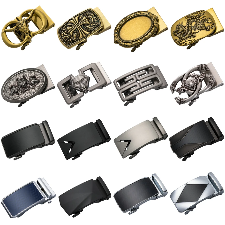 DiBanGu  Luxury Automatic Buckle Heads Designer Belts Buckle Men High Quality Ceinture Homme Marque Kemer Cinto Gold Belt