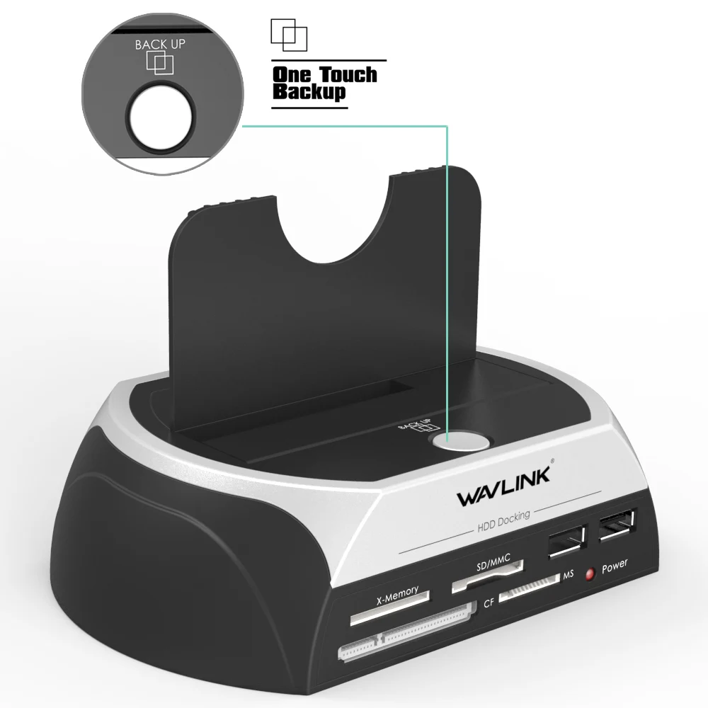 Wavlink2." /3,5" SATA HDD док-станция USAP внешний корпус жесткого диска с кард-ридером слот USB2.0 концентратор для Windows Mac