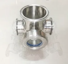 3 «x 3» x 2 «x 2» нержавеющая Сталь Смотровое Стекло 2,5 «союза Tri-Clamp крест SS304. высота 120 мм