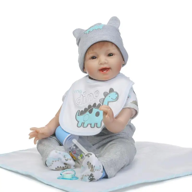 

NPK 55 cm Real Looking Lifelike Baby Dolls Newborn Silicone Reborn Baby Boy Dolls for Sale boneca bebes reborn menino 55 cm