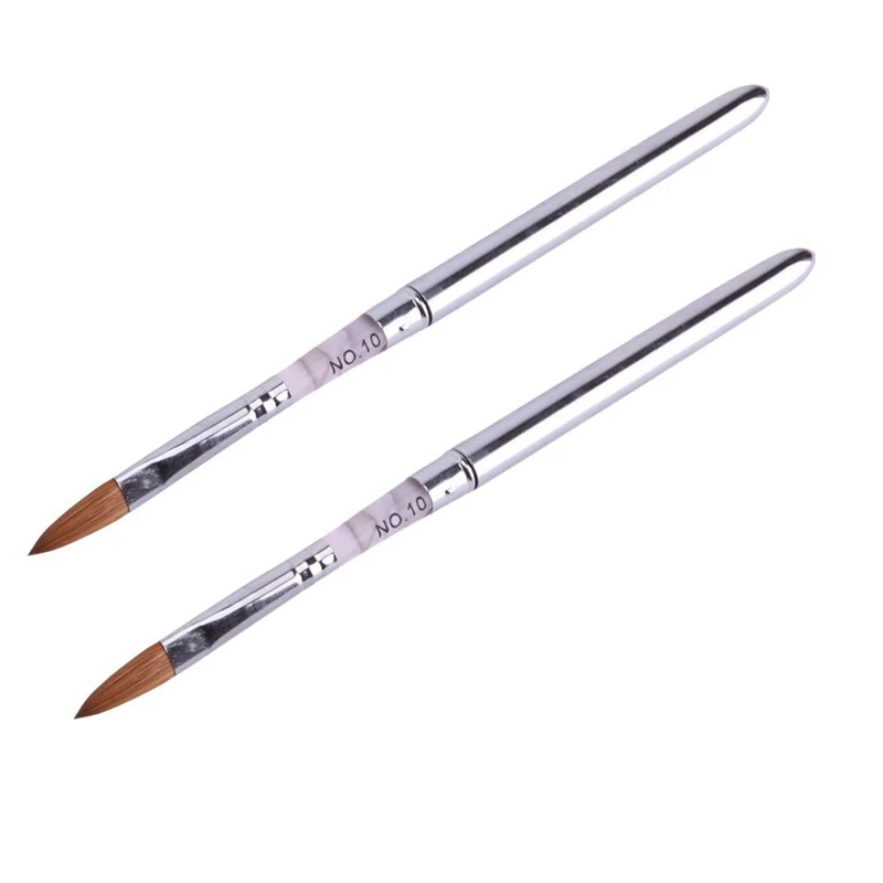 

2 packages of Pro Marble Sable Acrylic Nail Art Design Painting Pen Brush Painting - size 10