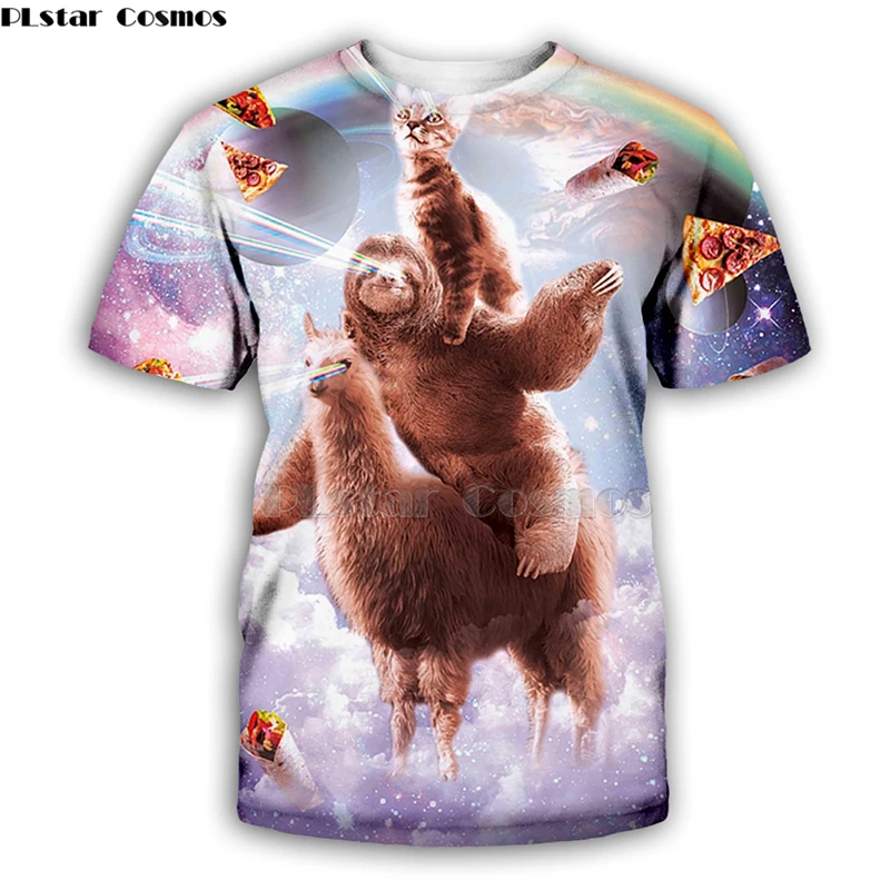 

Alpaca unicorn Koala cat t shirts men/women 3d t Shirt/hoodies Summer Tops Tees Clothing funny Short Sleeve Casual Wear-7