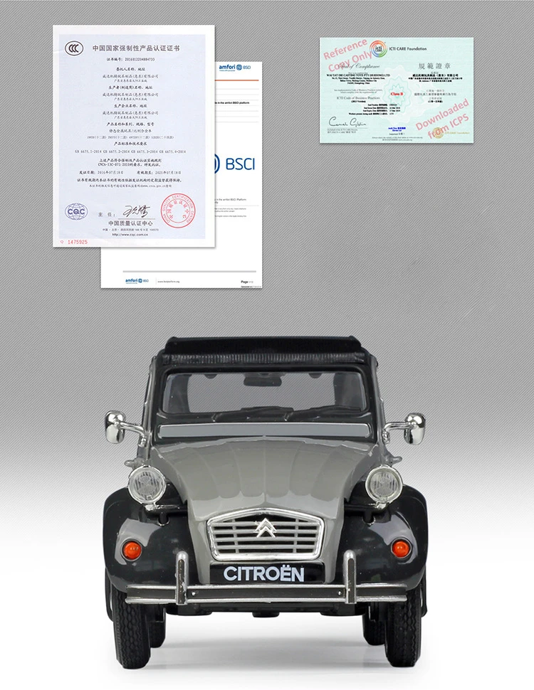 WELLY 1:24 металлическая классическая модель автомобиля CITROEN 2CV 6 Charleston литье под давлением игрушечный автомобиль автомобили из сплава игрушки для детей Коллекция подарков